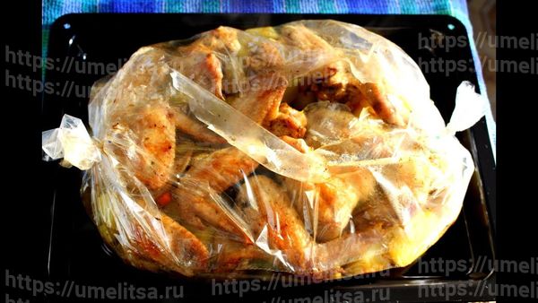 как приготовить картошку с курицей в рукаве в духовке