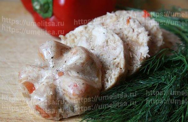 курица рулет в бутылке в домашних условиях