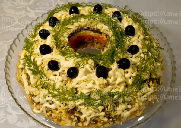 салат купеческий праздничный мясной салат
