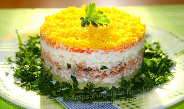 салат мимоза рецепт классический рецепт с сыром