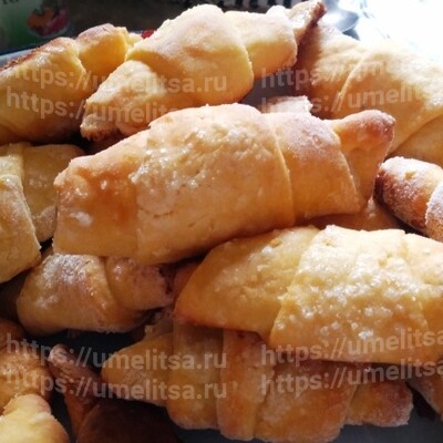 Пальчики-рогалики из бездрожжевого теста