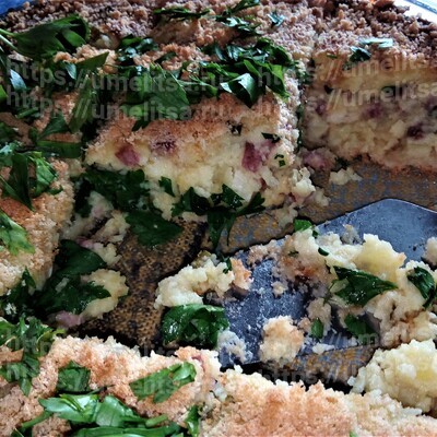 Пирог из картофельного пюре