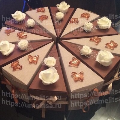 Торт из картона с сюрпризом - оригинальный подарок на любое торжество