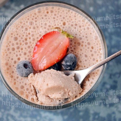 Лёгкий десерт из ряженки