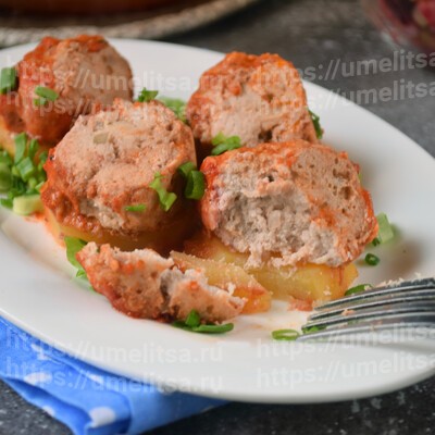 Котлеты с картошкой в духовке