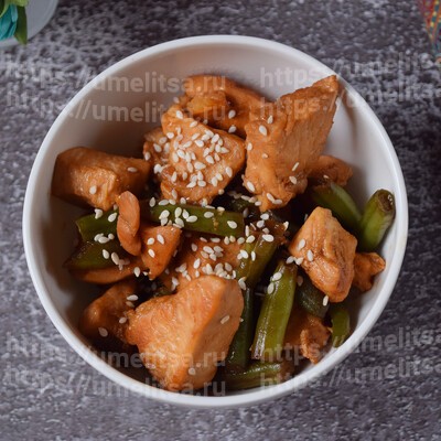 Стир фрай из спаржи