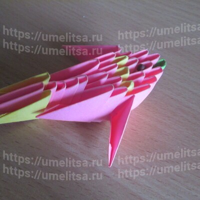 Оригами для начинающих «Рыбка из модулей»