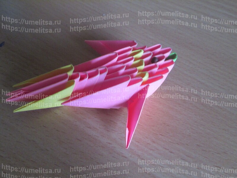Оригами для начинающих «Рыбка из модулей»