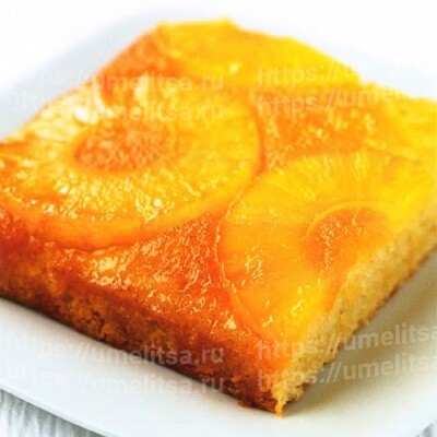 Ананасный пудинг-перевертыш с патокой