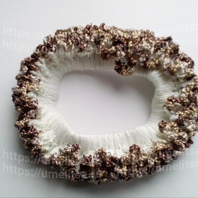 Резинка для волос крючком. Пошаговый мастер-класс.