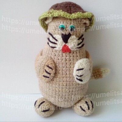 Как связать игрушку в виде котика