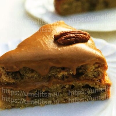 Кекс с пеканом, кофе и кленовым сиропом