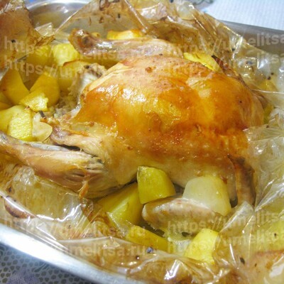 Курица с картошкой в рукаве в духовке. Самые интересные рецепты.