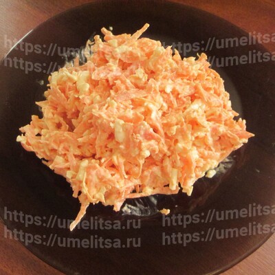 Морковь с чесноком и сыром