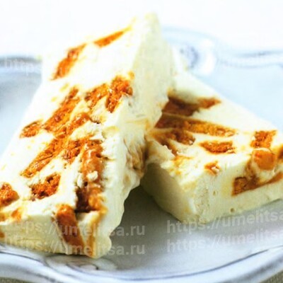 Парфе с пористой карамелью