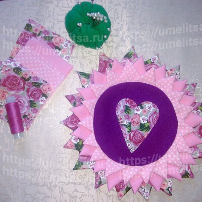 Текстильные штучки для дома: подставка под кружку из лоскутков