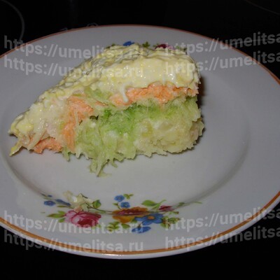 Салат с зеленой редькой