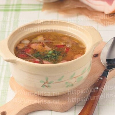 Айнтопф с копчеными колбасками