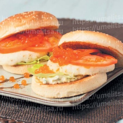 Бургеры с рыбой и соусом тартар