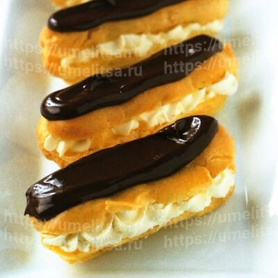 Шоколадные мини-эклеры
