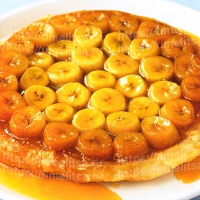 Торт с карамелизованными бананами