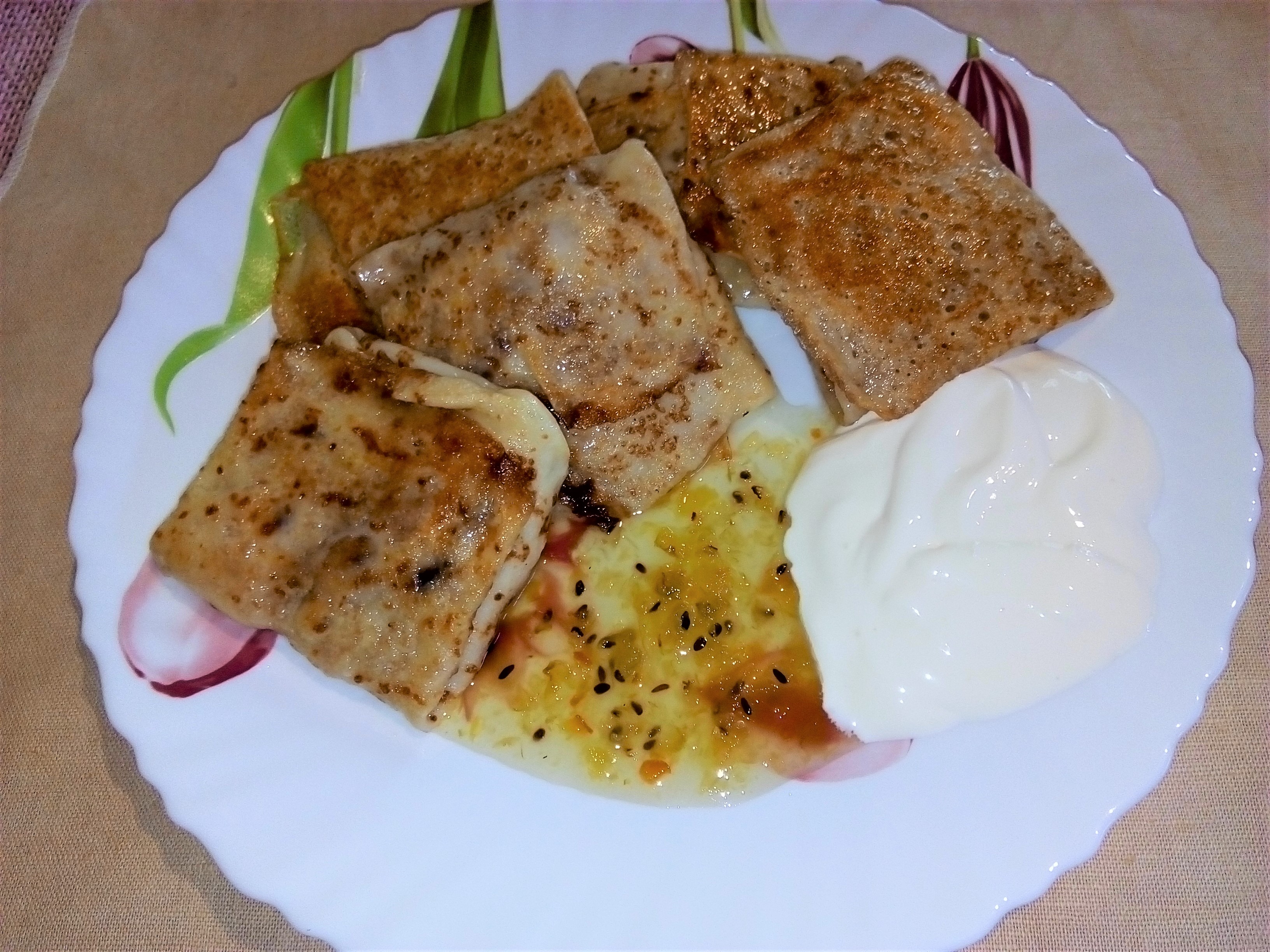 Невероятно вкусные блины с начинкой из яблок