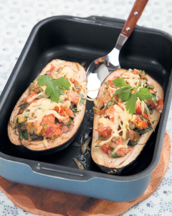 Баклажан с копченой горбушей