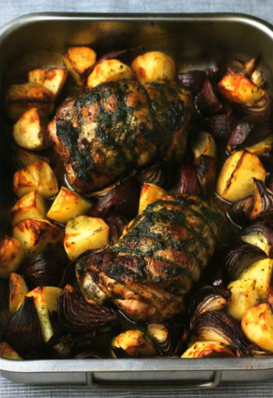 Баранина с красным луком