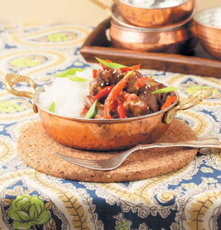 Говядина с перцем и соусом стир-фрай