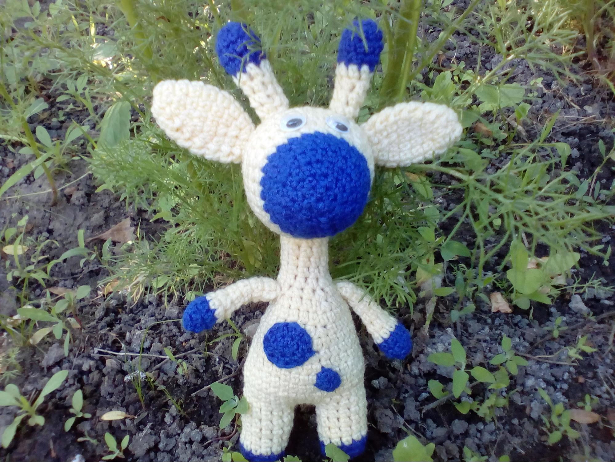 Вязаный жираф крючком. Пошаговый мастер-класс с фото.