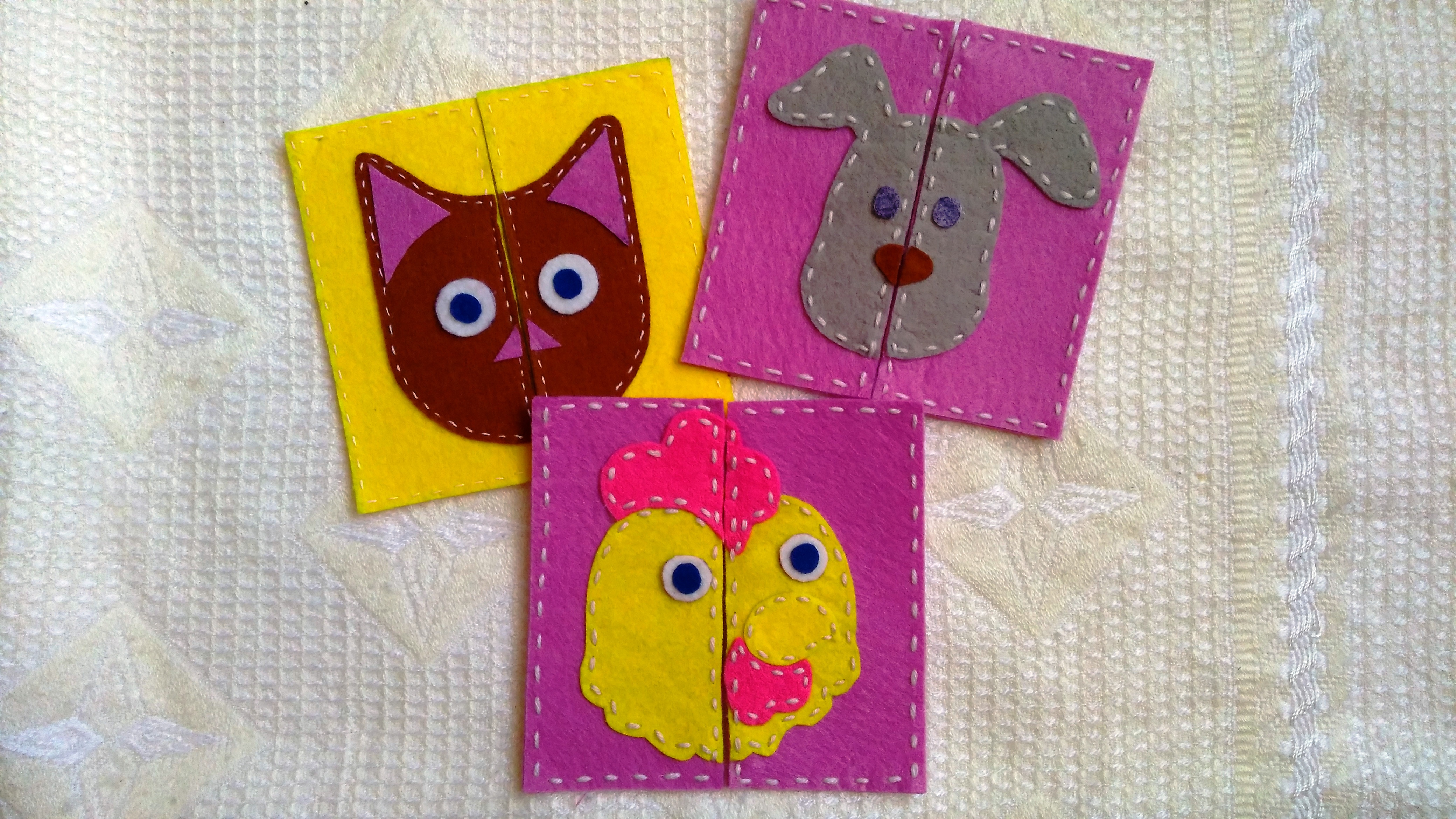 Пазл из фетра на 2 детали 