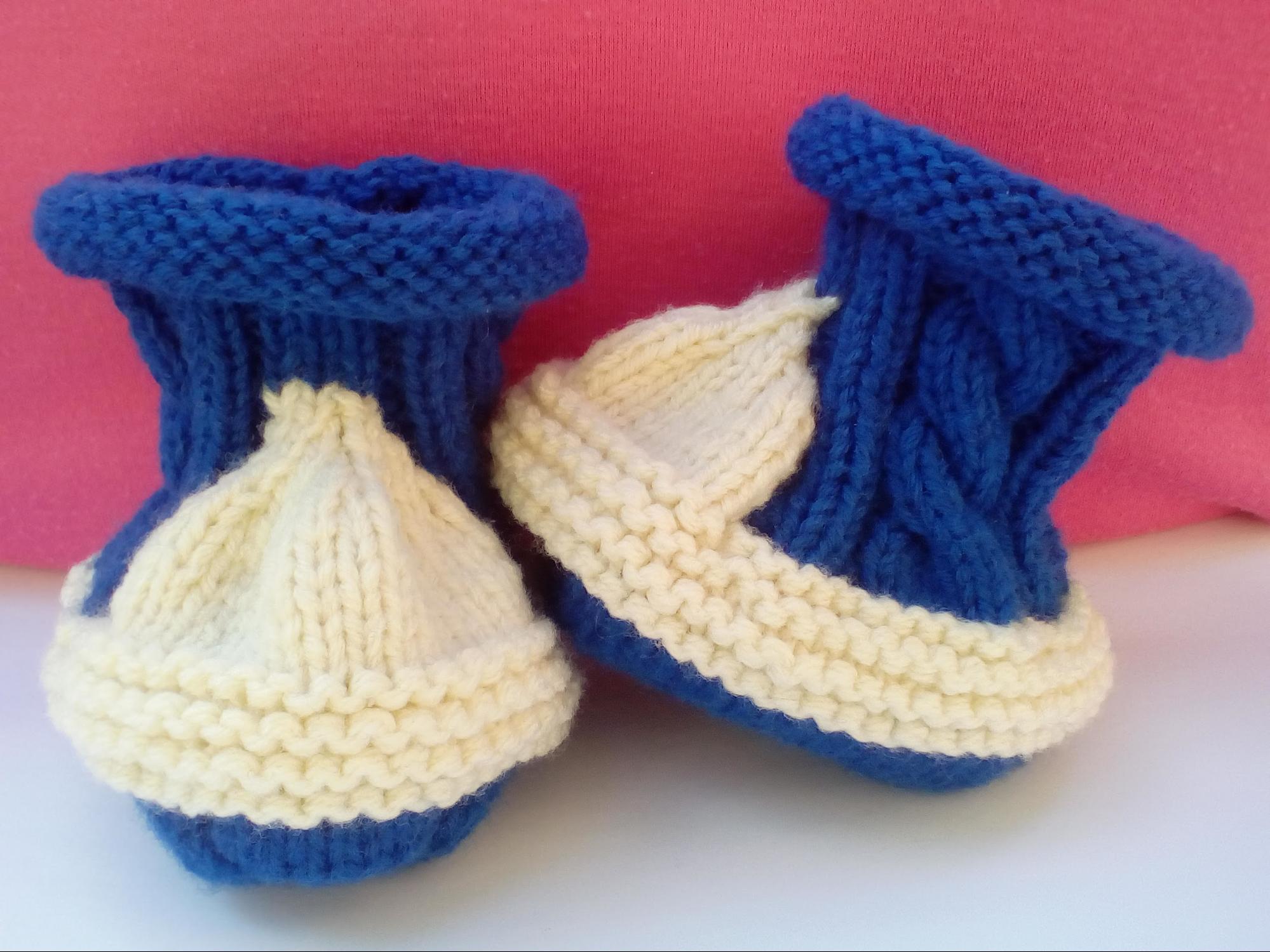 Пинетки для малышей. Мастер-класс с пошаговыми фото.