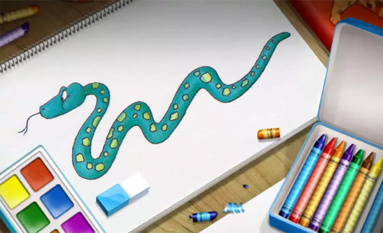 Как нарисовать змею