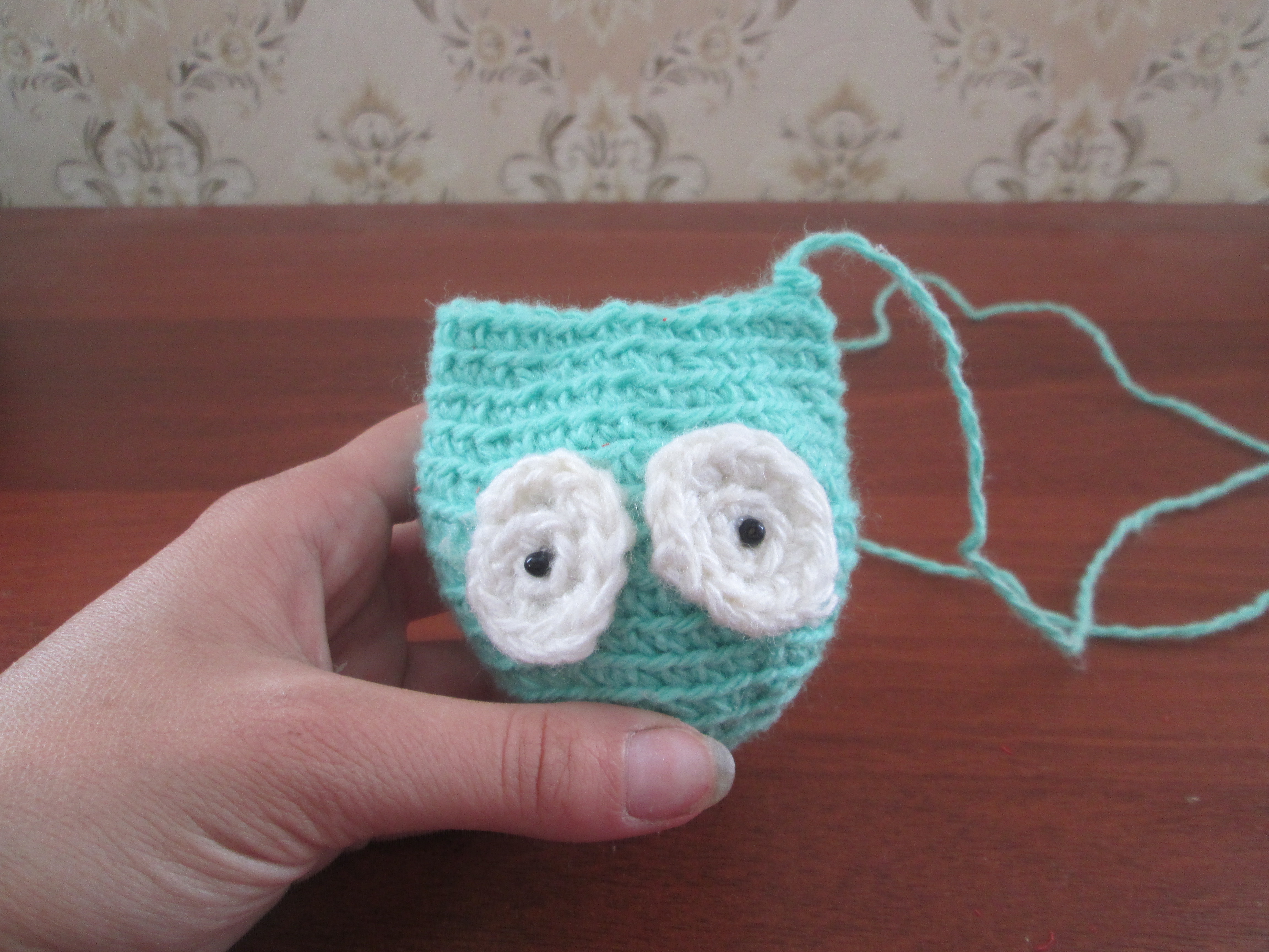 Вязанная крючком игрушка Сова